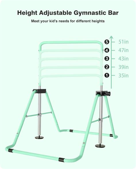 Buy GVOLO Gymnastics Bars Kids Expandable Training Bar Adjustable ...