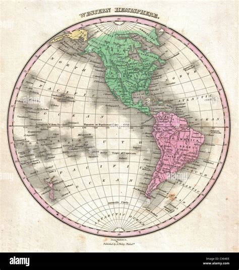 Western hemisphere map hi-res stock photography and images - Alamy