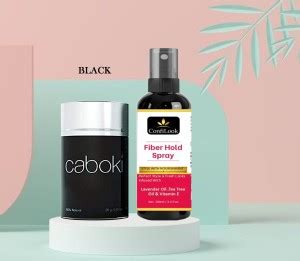 Caboki Hair Fibers For Regrowth And Instant Styling Black 1 & ConfiLook ...