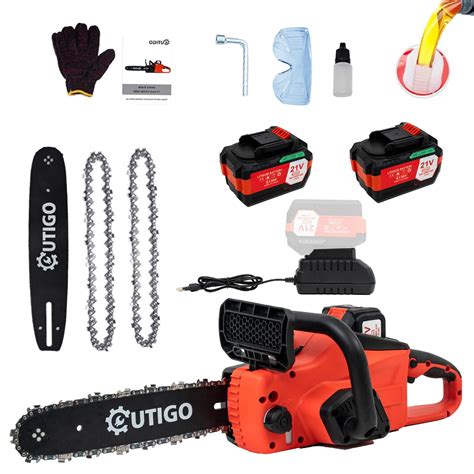 Buy Cordless Electric Chainsaw 12 Inch，21 V Brushless Bettery Chainsaw ...