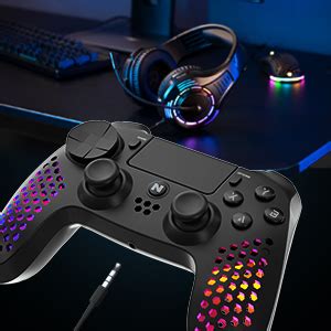 NiTHO HEXAGON Wireless RGB Controller for PS4, PS5 (with PS4 Games Only ...