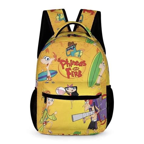Phineas And Ferb Schoolbag Daypack Lightweight Backpacks School Bookbag ...