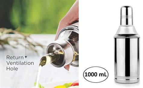 SIMKA Stainless Steel Oil Dispenser/Pourer Bottle/Oil Contaner/Oil ...