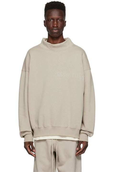 Essentials Mock Neck Sweatshirt - Smoke | Garmentory