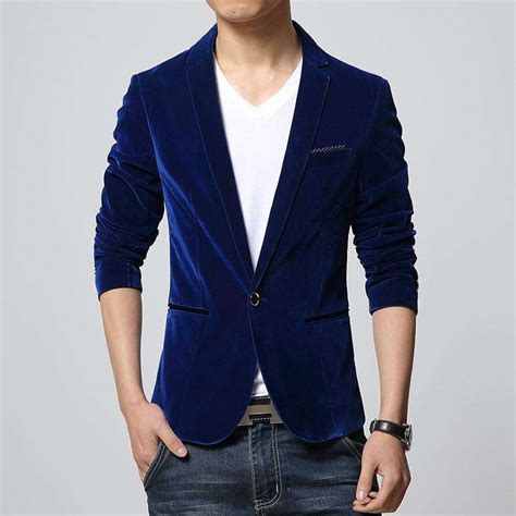 Single Button Slim Fit Velvet Blazer – Wear.Style