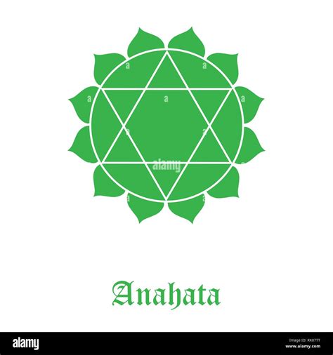 Anahata Chakra symbol vector illustration. The Heart Chakra Stock ...