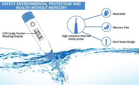 MCP Blue Flexible tip Waterproof Digital Thermometer - Oral & Underarm ...