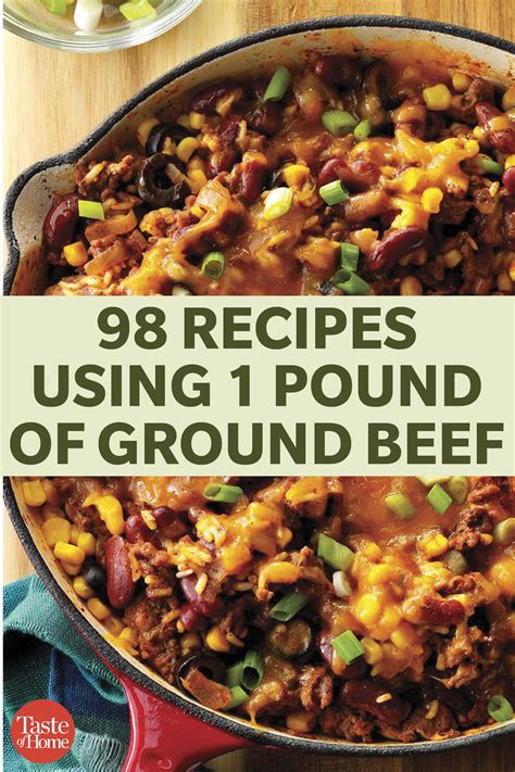 98 Recipes Using 1 Pound Of Ground Beef | Ground beef recipes healthy ...
