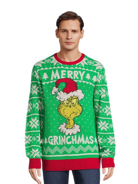Dr. Seuss Merry Grinchmas Christmas Sweater - Walmart.com