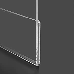 BIGIMALL 6X4 - inches- 4 pcs Wall Mount Shelf Acrylic Sign Holder Price ...