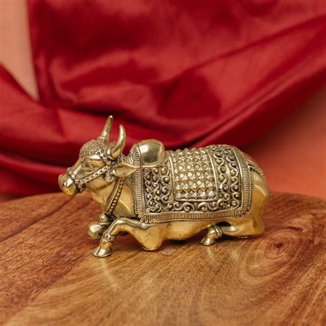 Superfine Brass Nandi Bull – 1 Inch | Perfect for Home Décor & Gifting ...