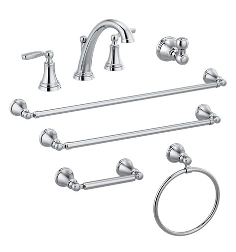Shop Delta Woodhurst Polished Chrome Faucet and Hardware Bathroom ...
