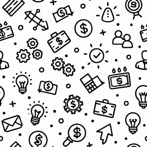 Seamless pattern with business and finance icons | Premium AI-generated ...