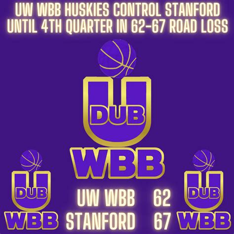 #22 UW WBB Huskies Control Stanford Until 4th Quarter in 62-67 Road ...