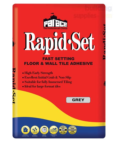 Palace Rapid-Set Wall & Floor Tile Adhesive 20kg - Grey ...