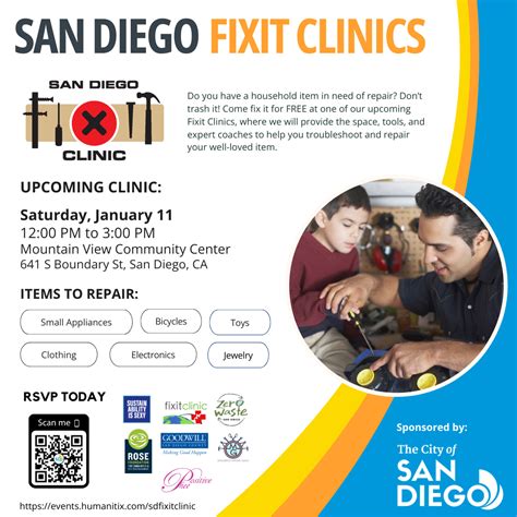 SD Fixit Clinic at Mountain View Recreation Center - 211