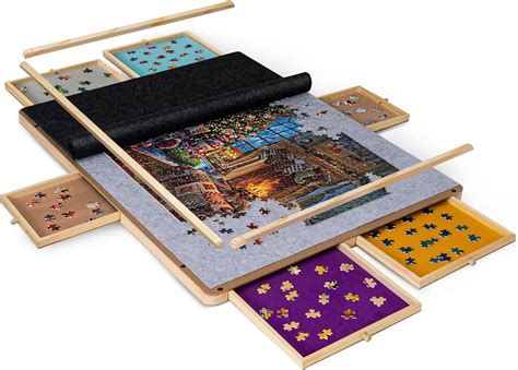 Amazon.com: LAVIEVERT Detachable Frame Design! Portable Wooden Jigsaw ...