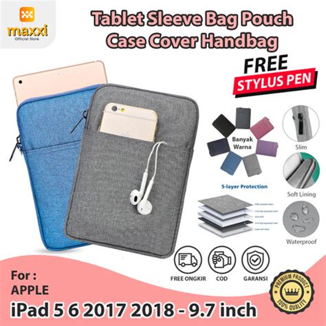 Jual iPad 5 6 2017 2018 9.7 inch Soft Sleeve Tas Tablet Pouch Cover ...