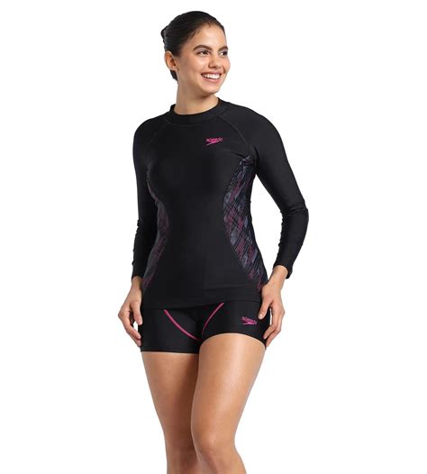 Buy Speedo Hyperboom Splice Rashtop Black-Electric-Pink-Usa-Charcoal ...