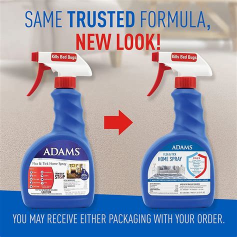 Adams Flea & Tick Home Spray 24 Fl Oz - Kills Fleas, Eggs, Larvae, Bed ...