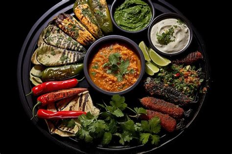 Mexican fiesta chiles rellenos platter | Premium AI-generated image