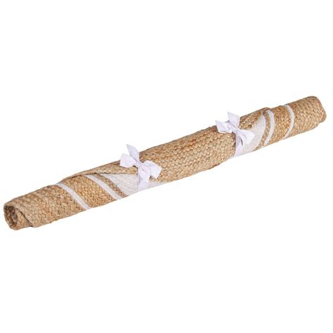 Sashaa Braided Rug with White Round Pattern – Sashaaworld