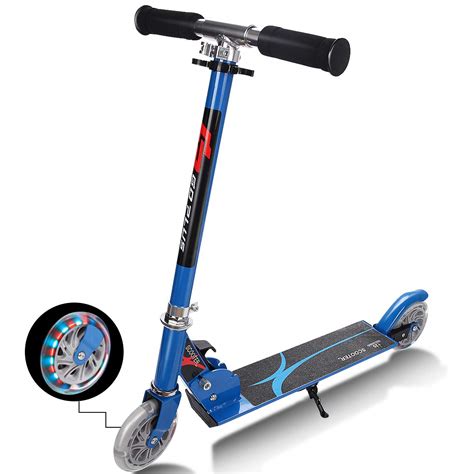 Buy COSTWAY Kids Kick Scooter, Light Up LED 2 Wheeled Scooters for Ages ...
