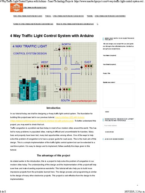 Arduino Code for 4 Way Traffic Light Using Ultrasonic Sensor 的图像结果