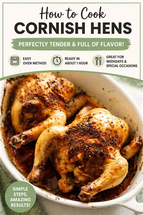 How to Cook Cornish Hens | Easy cornish hens in oven, Cooking small ...