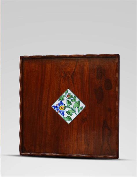 Best Tile Wooden tray 12x12 inch | Neerja – NEERJA INTERNATIONAL INC