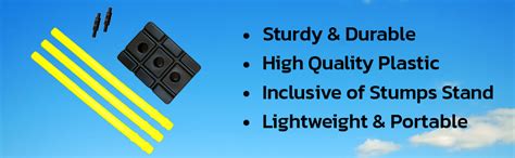 Buy Boldfit Cricket Stumps with Stand Cricket Kit Plastic Wickets for ...