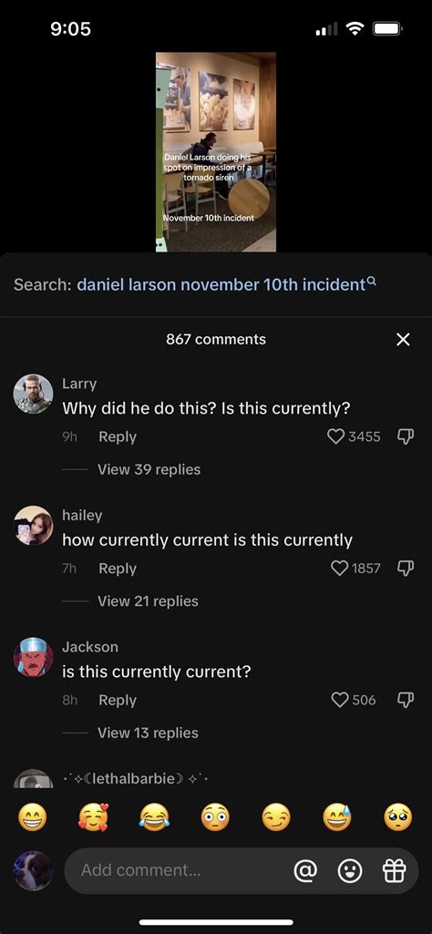 Tik tok users in a Daniel Larson video comment section try to be funny challenge (level ...