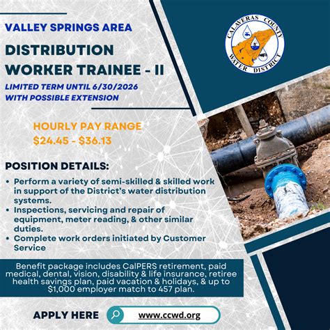Job Opportunities - Calaveras County Water District