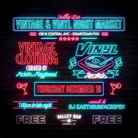 VINTAGE & VINYL NIGHT MARKET, Valley Bar, Phoenix, 19 December 2024 ...