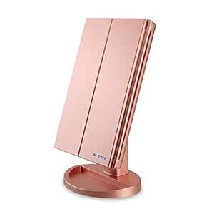 CZW Tri-Fold Lighted Vanity Makeup Mirror with 36 LED Lights : Amazon ...