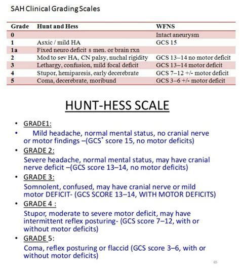 Hunt Hess Scale