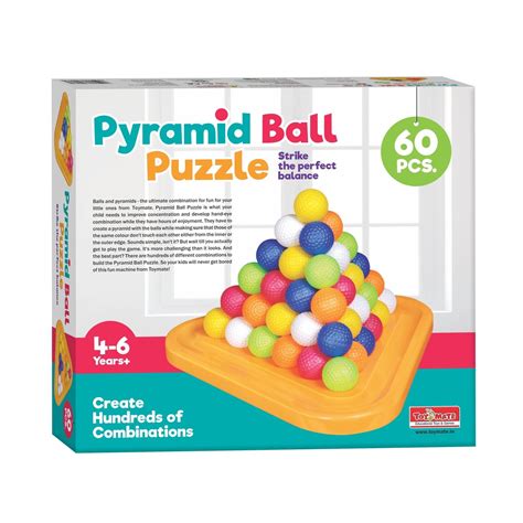 Pyramid Ball Puzzle – 60 PCS Brain-Boosting Game for Kids (Ages 4-6 ...