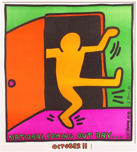 Keith Haring - 'National Coming Out Day', New York, Pop Art, Signed by ...
