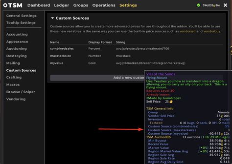 Image result for TSM Auctioning Operations String