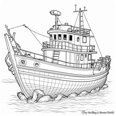 Fishing Boat Coloring Pages - Free & Printable!