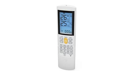 3D Air Conditioner Remote Control White Lights On | 3D Molier International