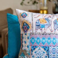 Royal Garden Cushion Covers – Coral Slub