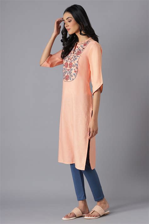 Buy Peach Modern Ethnic kurta Online for Woman | Shop for Aurelia