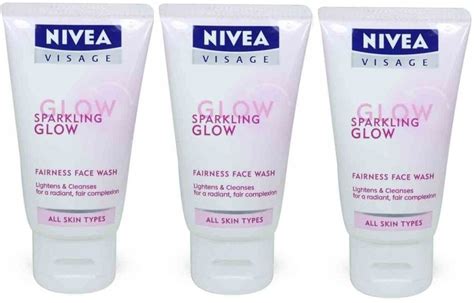 Nivea Sparkling Glow Fairness Face Wash (Pack Of 3) Face Wash - Price ...