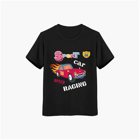 Buy Sport car Supima Cotton T-Shirt for kids -Noobrand – noo-brand.in