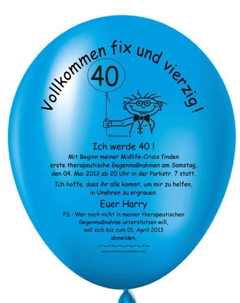Ideen Fur Einladung Zum 40 Geburtstag