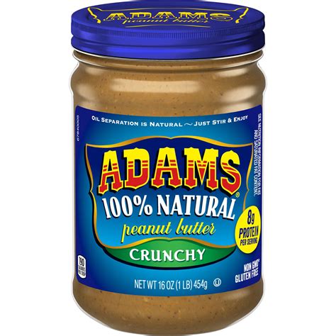 Adams Natural Made Crunchy Peanut Butter, 16-oz - Walmart.com