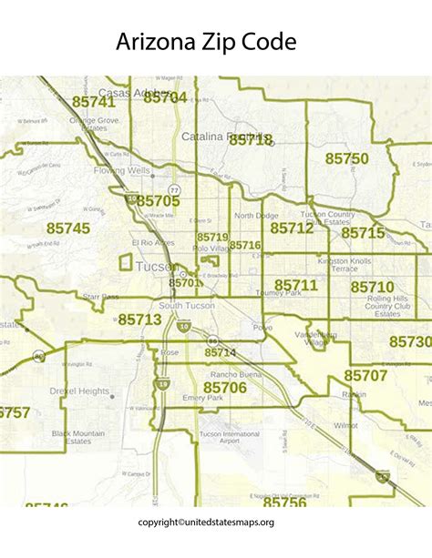 Arizona Zip Code Map | Map of Arizona by Zip Code - where is found code