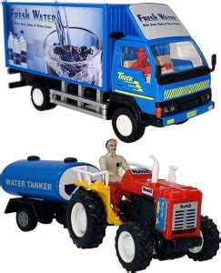 Wishmaster Small Size Set of 2 Pull Back & go Action Truck & Tractor ...