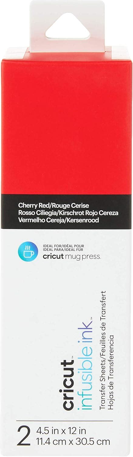 Buy Cricut Infusible Ink Transfer Sheets - 4.5 x 12 - Cherry Red - For ...